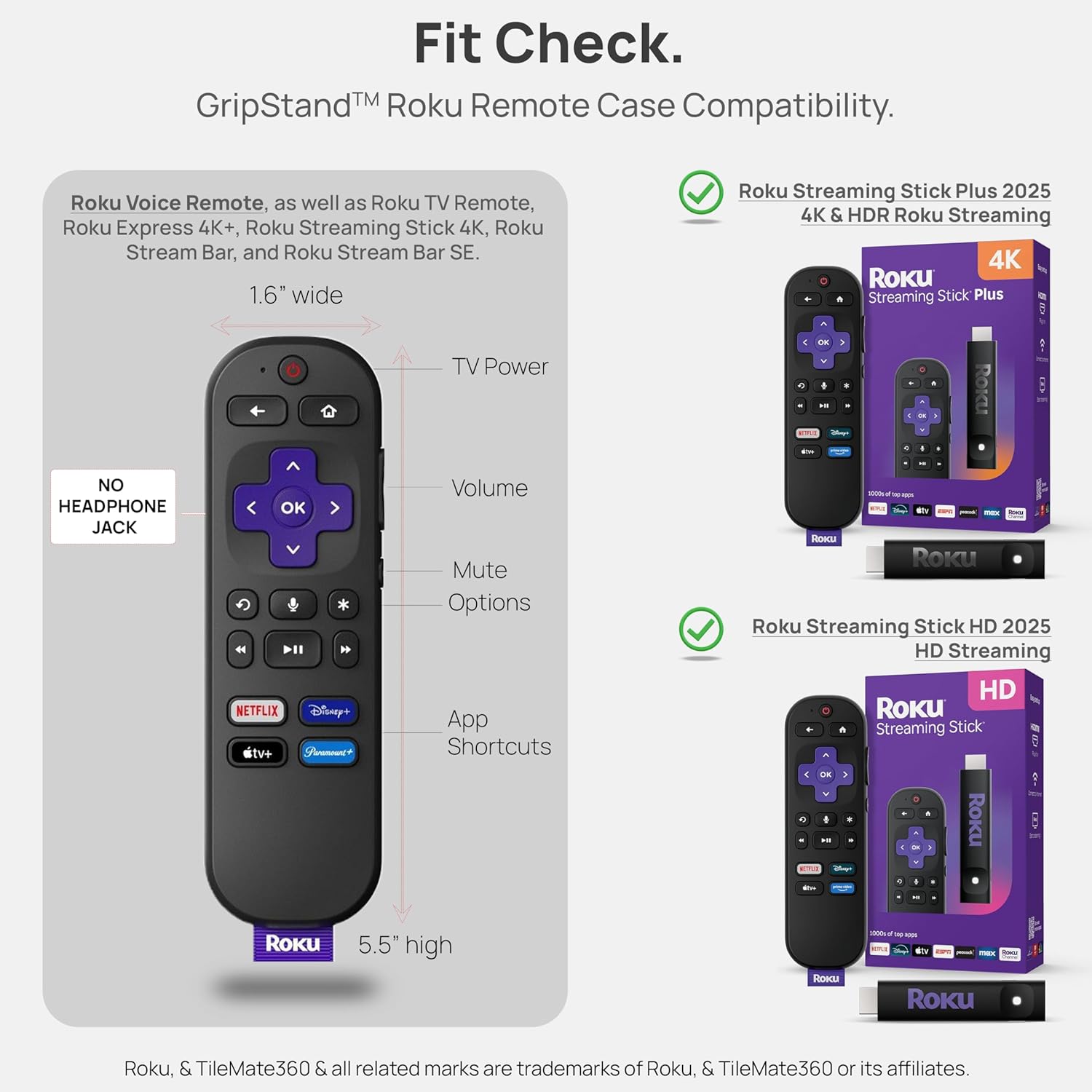GripStand™ Roku Voice Remote Case